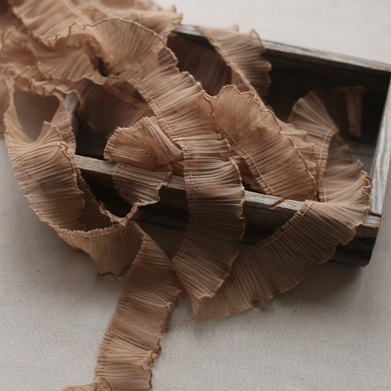 Tulle Mesh Pleated Lace Fabric - огляд і ціна Fringe Ribbon Sewing