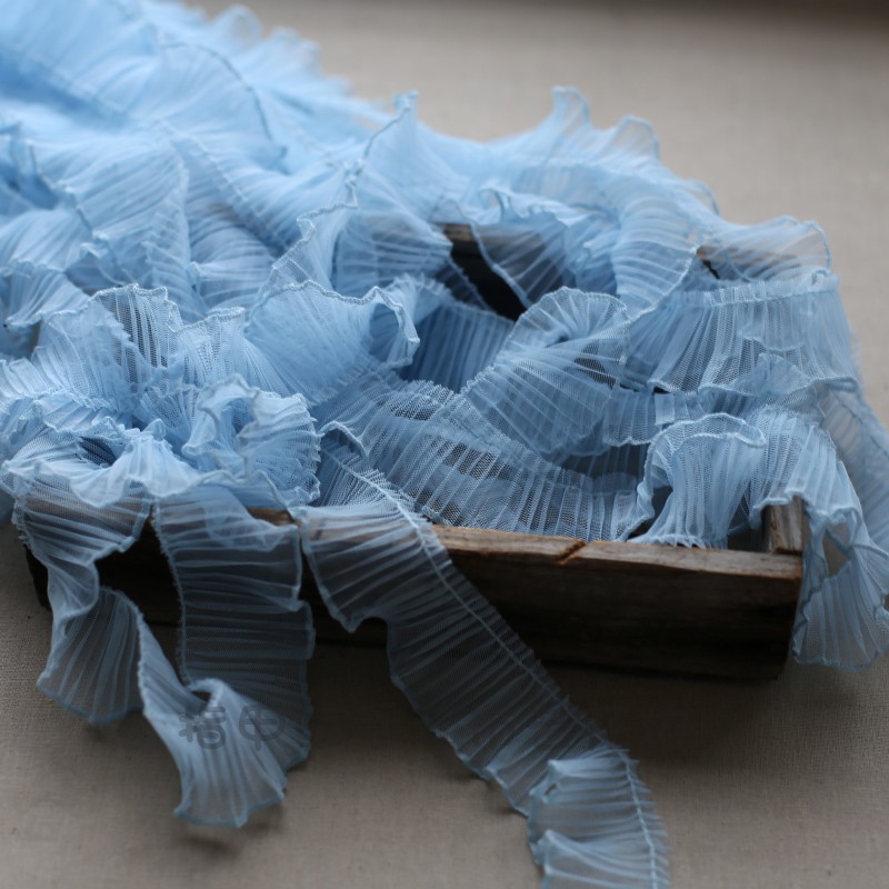 Tulle Mesh Pleated Lace Fabric - огляд і ціна Fringe Ribbon Sewing