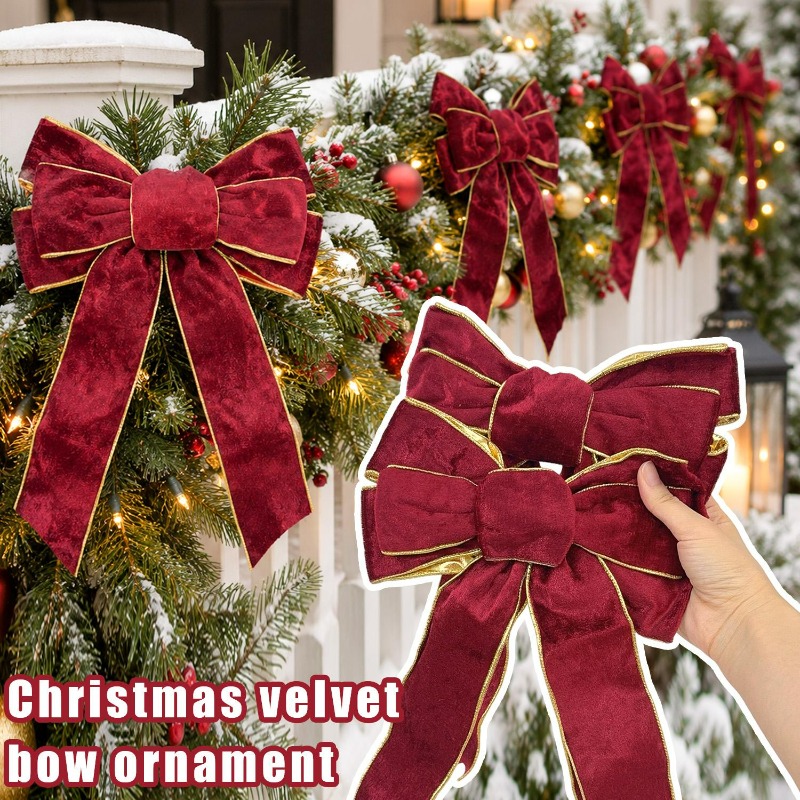 10/1Pcs Claret Velvet Bow Chri - огляд і ціна Velvet Ribbon Roll