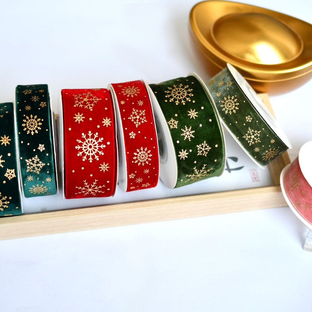 5 Yards/Roll 2.5cm Christmas G - огляд і ціна Velvet Ribbon Roll