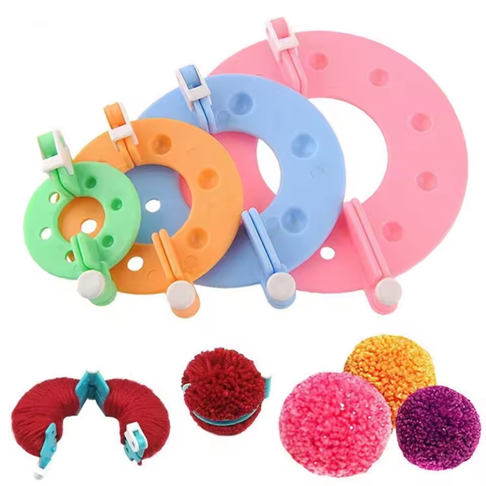 8PCS 4 Sizes Fluff Ball Weaver - огляд і ціна Pom Pom Maker Tool