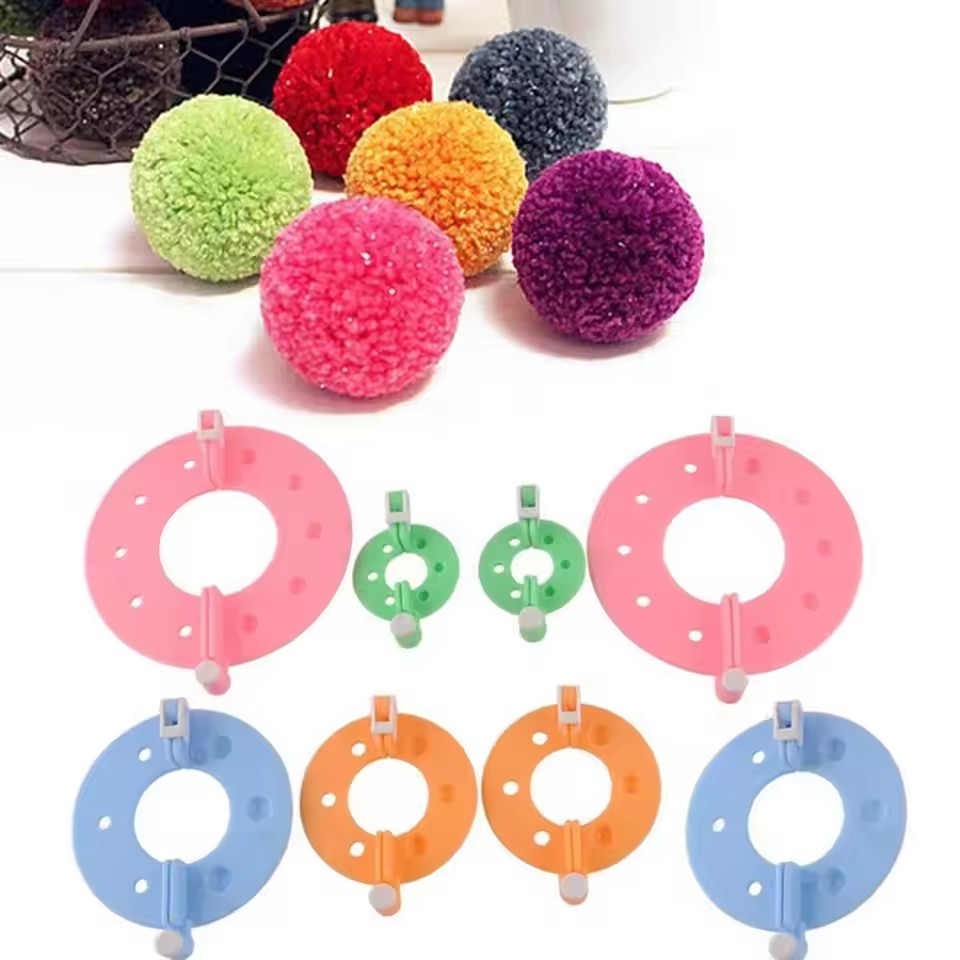 8PCS 4 Sizes Fluff Ball Weaver - огляд і ціна Pom Pom Maker Tool