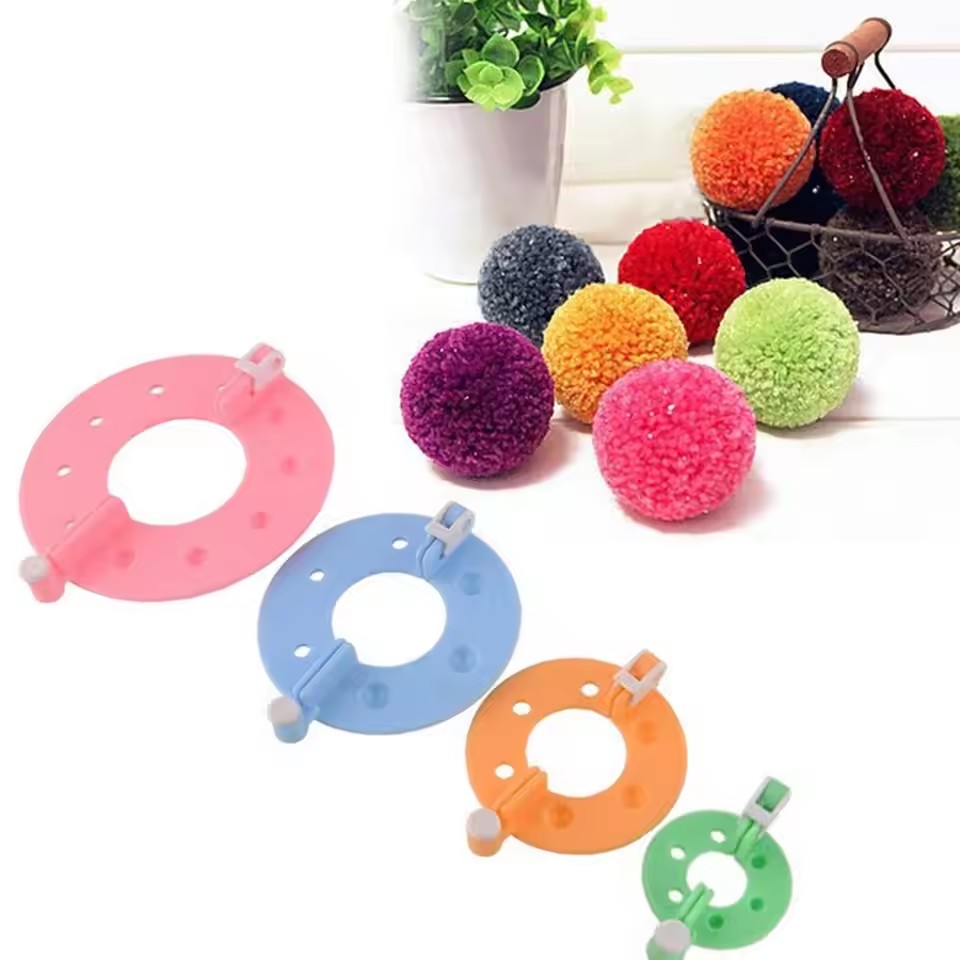 8PCS 4 Sizes Fluff Ball Weaver - огляд і ціна Pom Pom Maker Tool