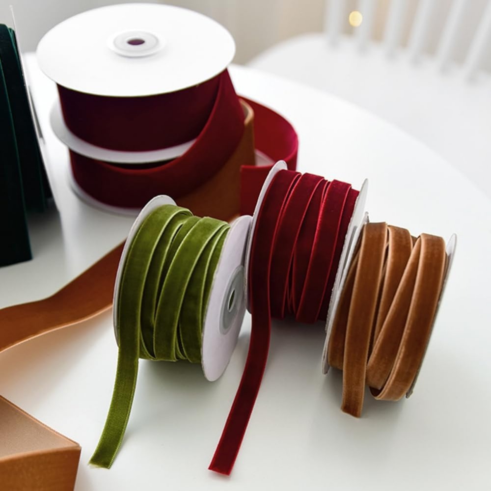 2 Rolls 21.88 Yards 3/8 Inch G - огляд і ціна Velvet Ribbon Roll