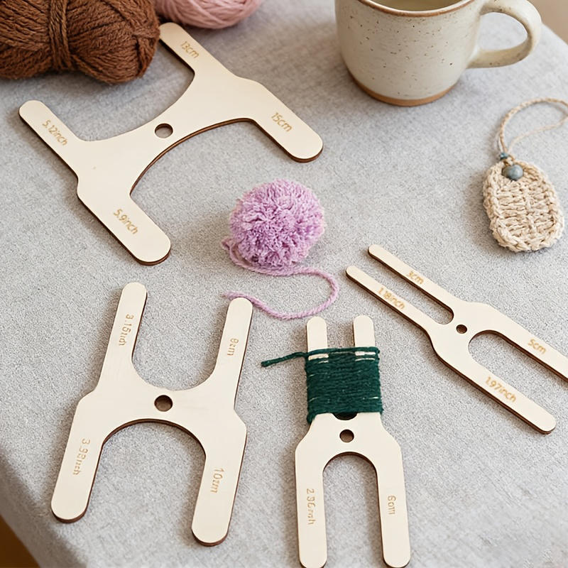 4pcs Wooden Pom-Pom Maker Set  - огляд і ціна Pom Pom Maker Tool