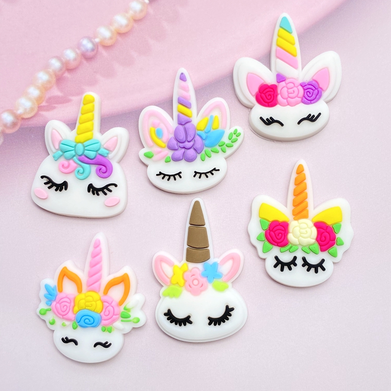 12pcs Cute Mini Unicorn head P - огляд і ціна Embellishment Glue Craft